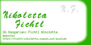 nikoletta fichtl business card